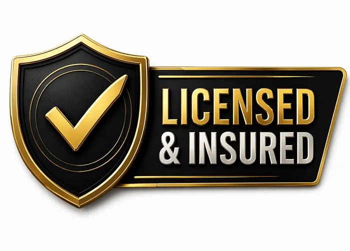 Licensed and insured style badge