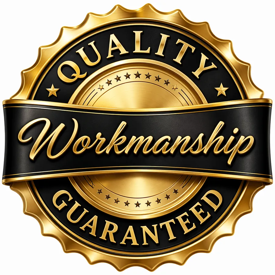 Workmanship guaranteed style badge