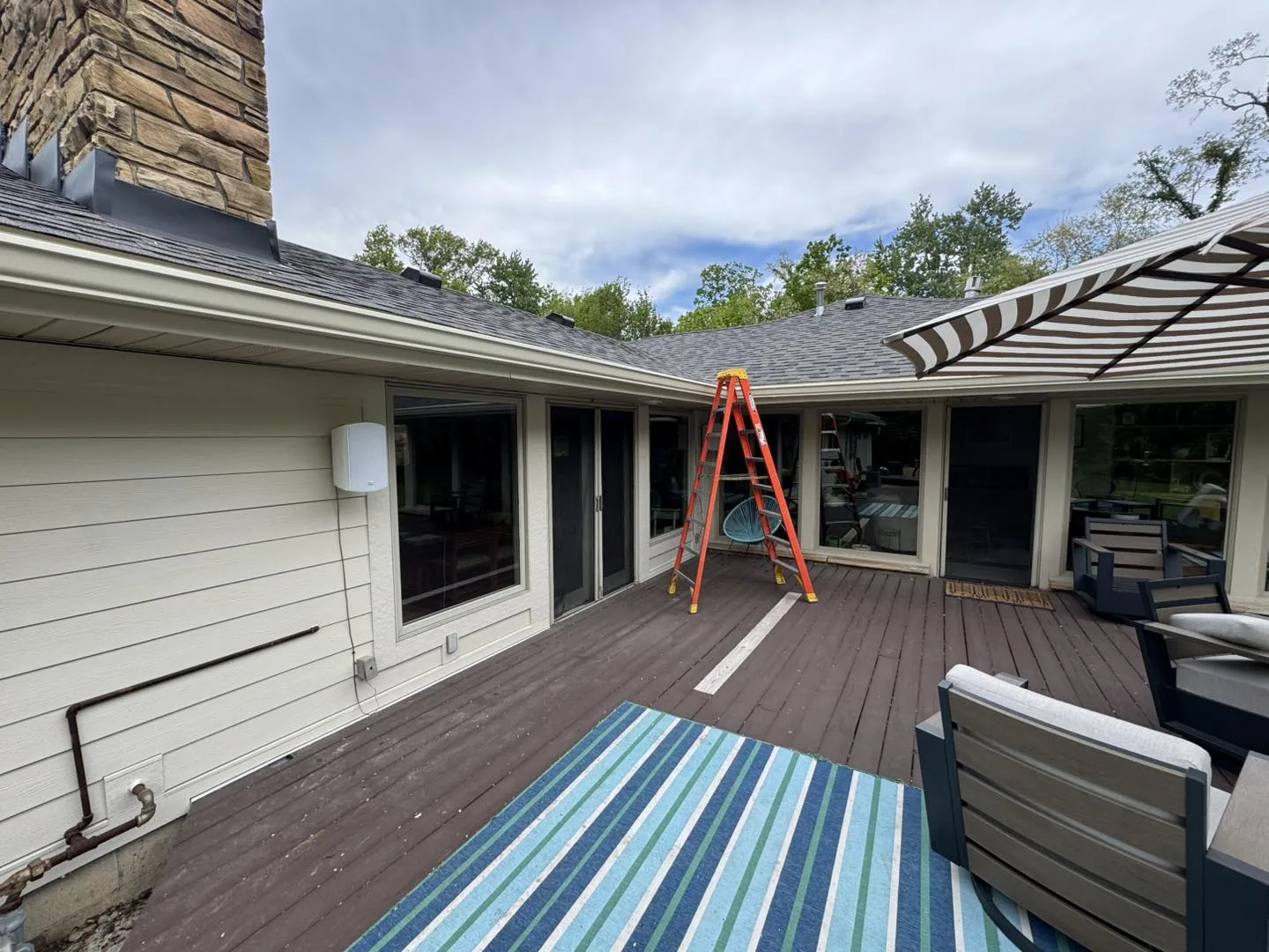 Deck Roofline by Bryant's Seamless Guttering