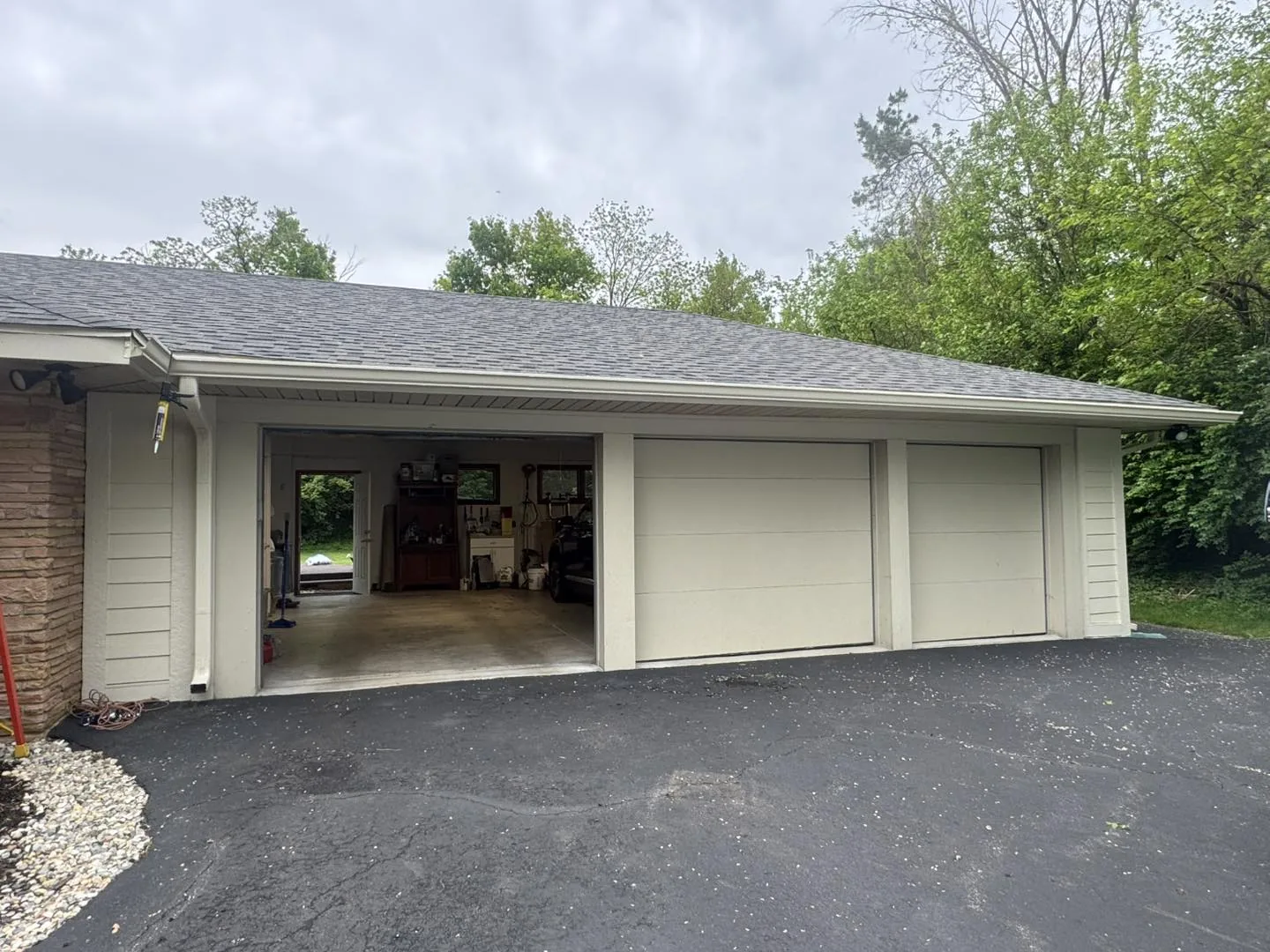 Garage Exterior Finish by Bryant's Seamless Guttering